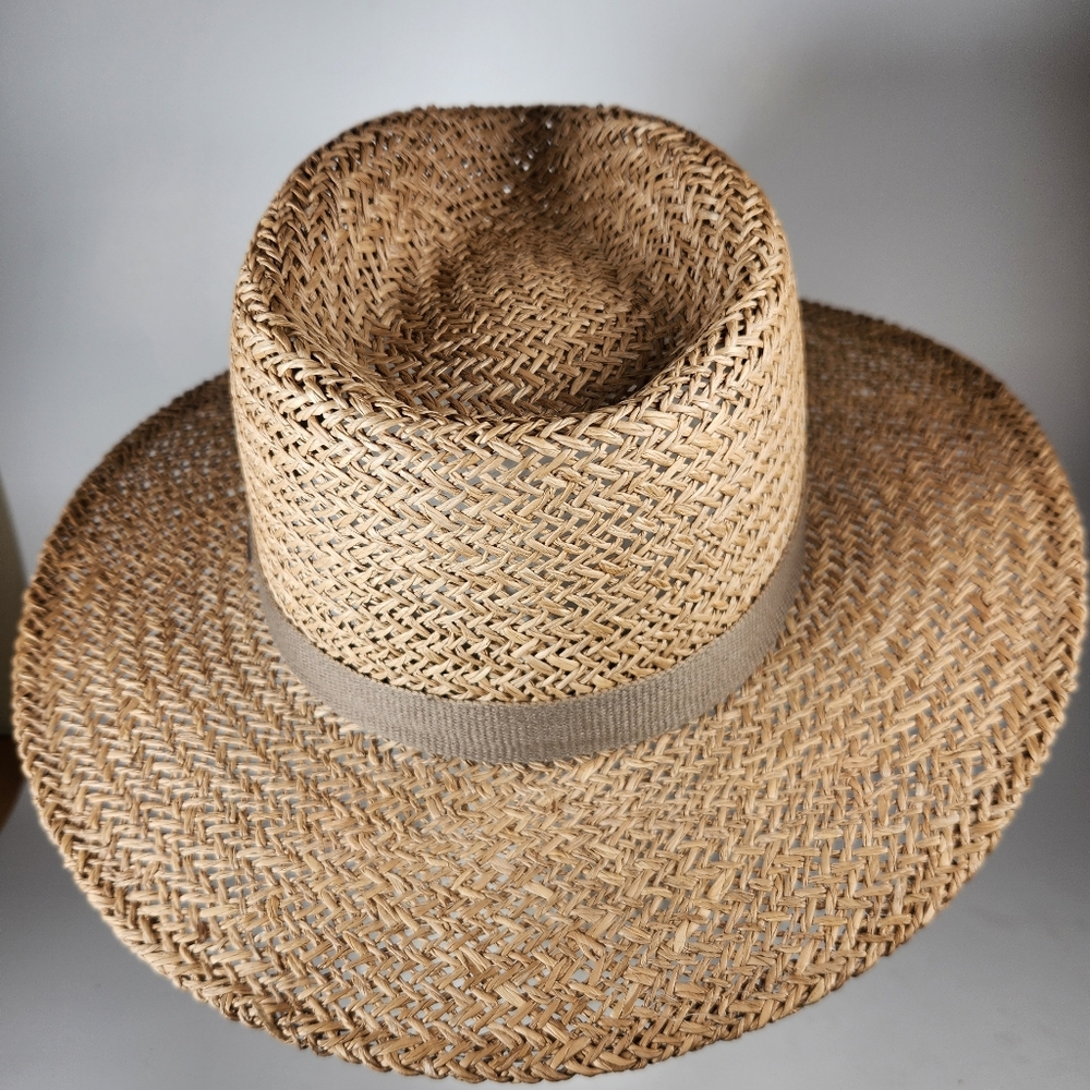 PENDLETON Men's Hat Medium Straw Made USA Fedora Wide Brim Outdoor Western - Picture 2 of 10